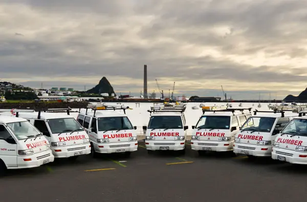 Gardiner Plumbing's fleet of vans